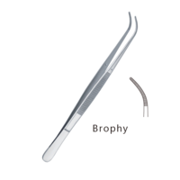 Brophy彎頭有齒胸腔鑷