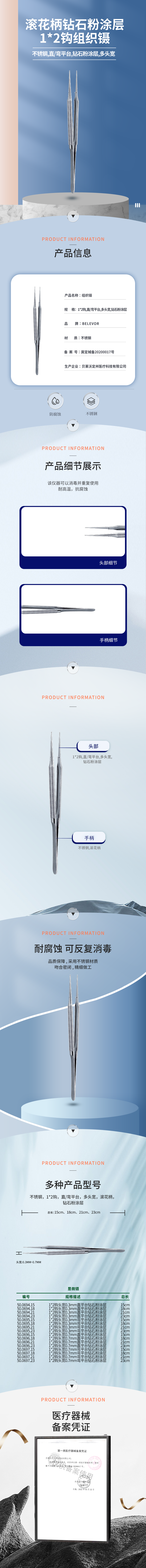 不銹鋼 滾花柄 鉆石粉涂層 12鉤 平臺(tái)鑷-50.0694.15-詳情頁(yè).png