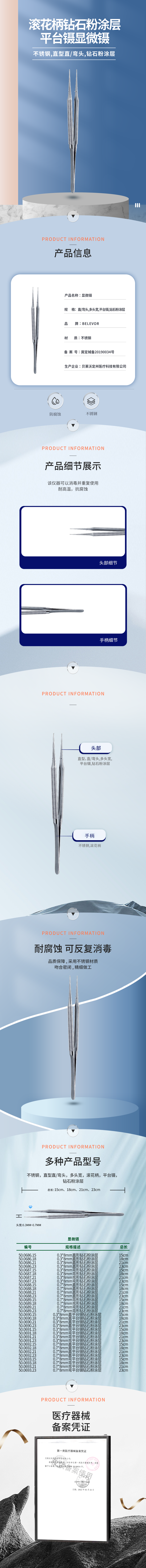 不銹鋼 滾花柄 鉆石粉涂層 顯微鑷 平臺鑷-50.0686.15-詳情頁.png