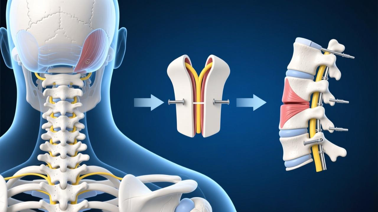 頸椎后路手術示意圖