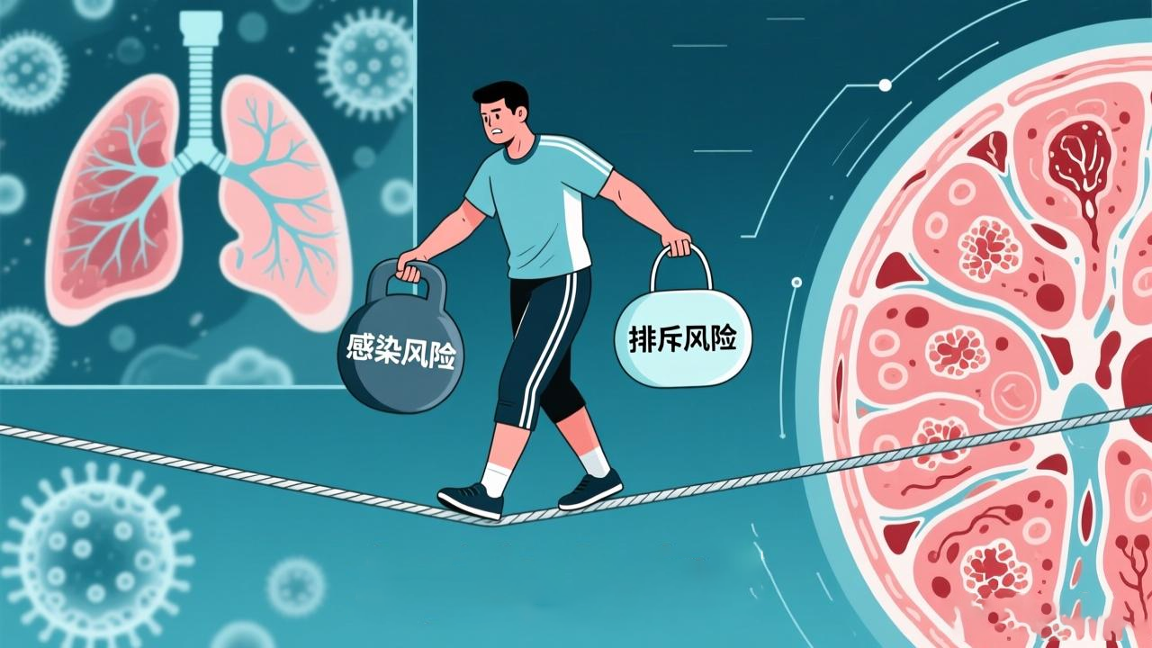 肺移植術后管理示意圖