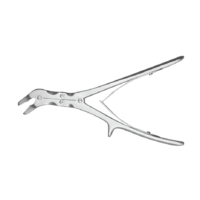 雙關(guān)節(jié) 單角柄 不銹鋼 側(cè)彎40° 總長(zhǎng)24cm 咬骨鉗