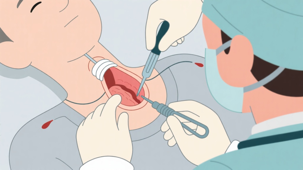 氣管切開手術(shù)步驟示意圖