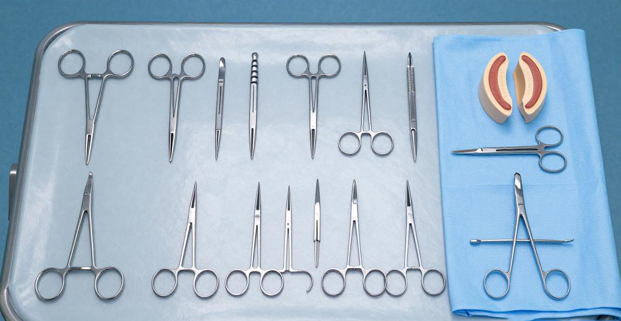 二尖瓣置換手術(shù)器械包示意圖