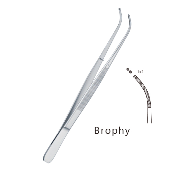 Brophy彎頭有鉤胸腔鑷