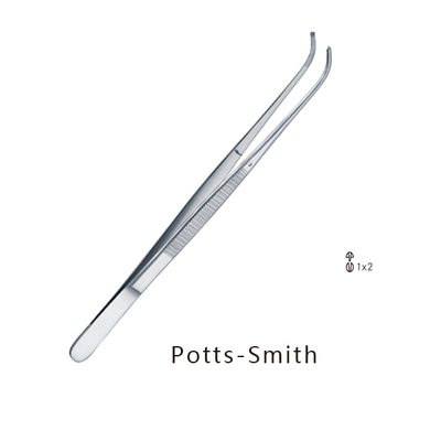 Potts-Smith弯头有钩精细镊