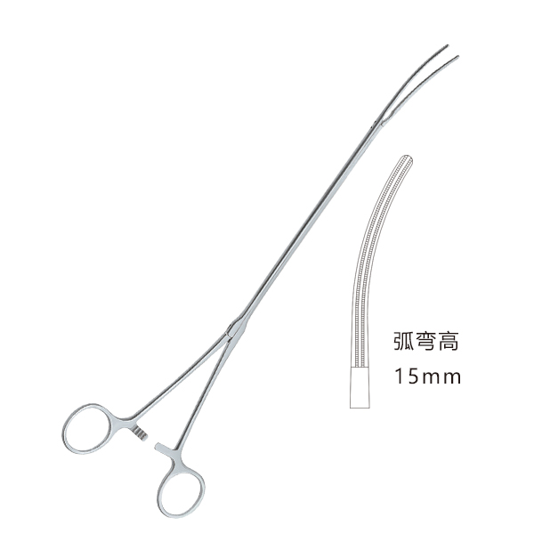 有鎖弧彎高15mm雙關(guān)節(jié)滑板式5.5mm細(xì)桿凹凸齒止血鉗