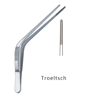 Troeltsch直头有齿膝状镊