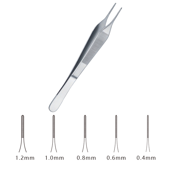 Adson直頭有齒整形鑷（愛迪生鑷）