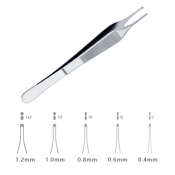 Adson直頭有鉤整形鑷（愛迪生鑷）